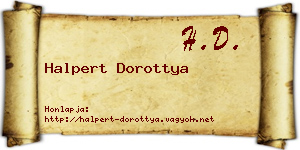 Halpert Dorottya névjegykártya